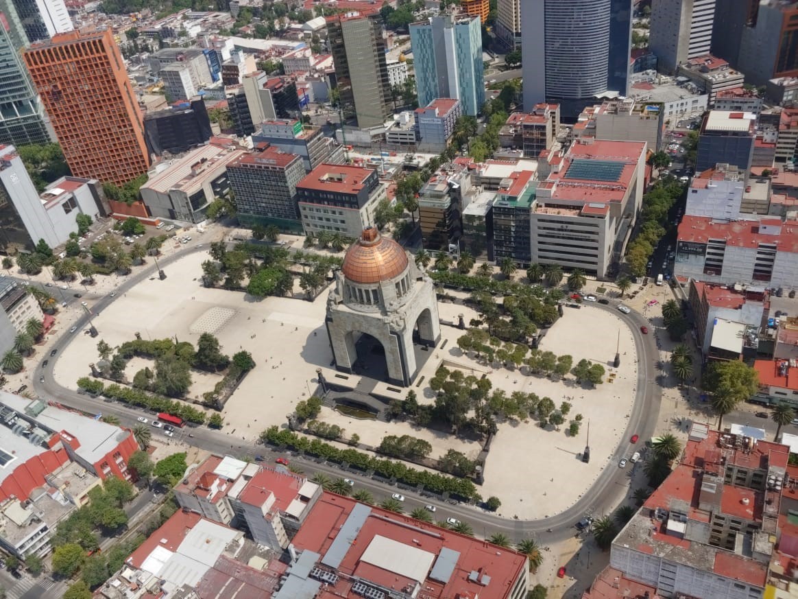 A top view of the Monument to the Revolution taken by LG Q60