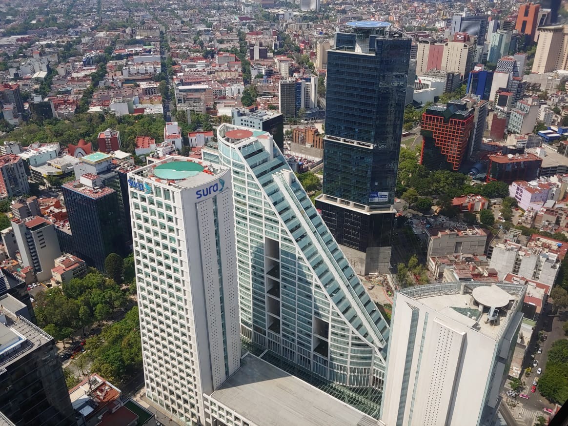 A top view of the Sura Mexico building taken by LG Q60