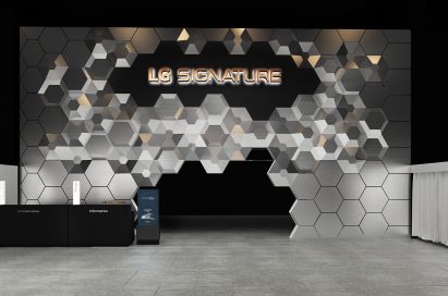 Image of the SIGNATURE booth at IFA 2019 created by LG and international architectural firm Studio Fuksas under the theme of Infinity.