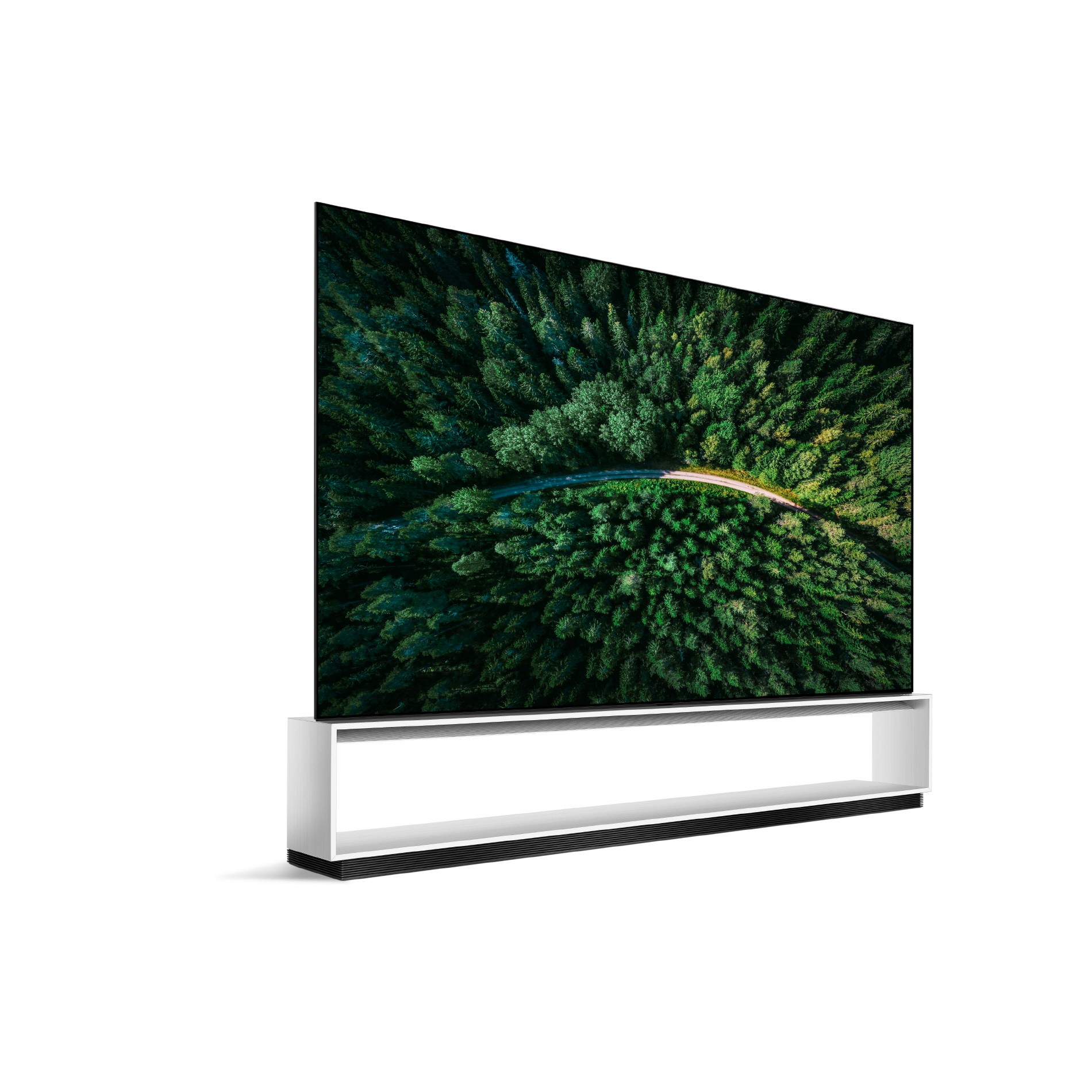 A left-side view of LG SIGNATURE OLED 8K TV model 88Z9