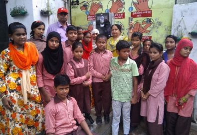 A group photo of students from a local school who received LG’s water purifiers as part of the LG Eco Agents of Change campaign