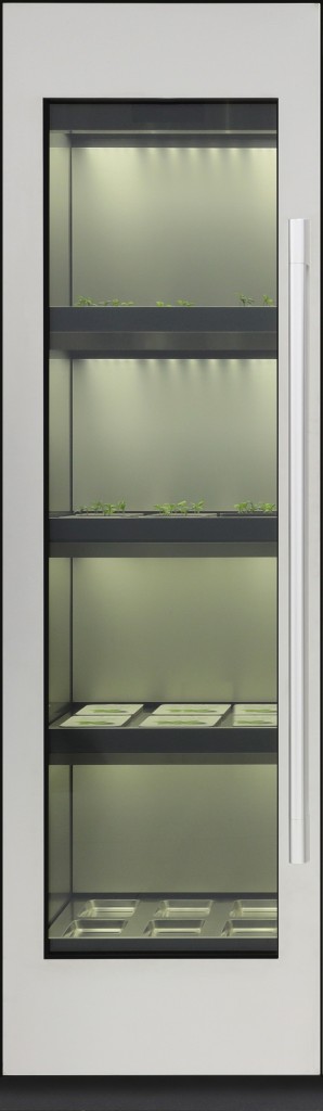 A cropped image showing just the left side of LG’s indoor gardening appliance