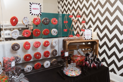 A wide selection of confectionery makes up an appetizing table display