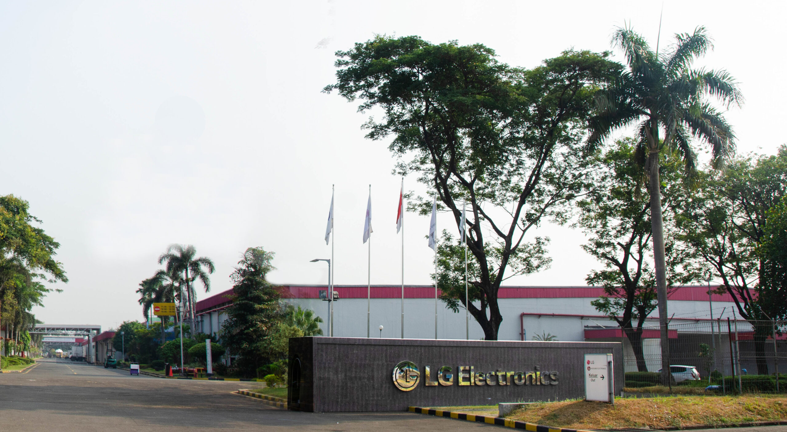 LG’s facility in Indonesia with some laborers working in the assembly line