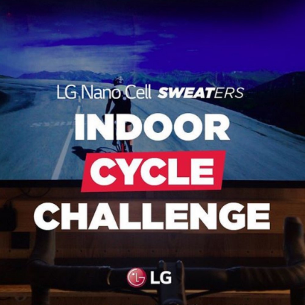 The poster of LG NanoCell and SWEATers’ Indoor Cycle Challenge