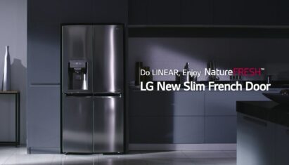The overall shot of LG NatureFRESH™ technology with LinearCooling™ in a modern kitchen