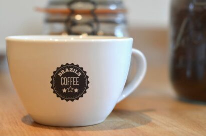 A close-up of a cup of coffee