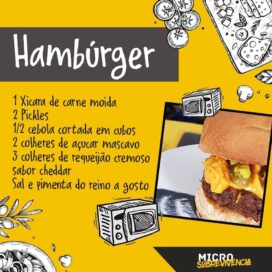 A hamburger recipe listing every ingredient needed for the cook-along video