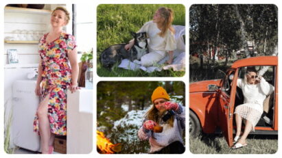 Four photographs of four different women with their own unique fashion senses posing for the camera