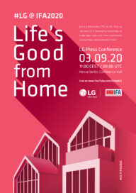 Concept art of a modern house used to promote LG's IFA 2020 'Life's Good from Home' theme