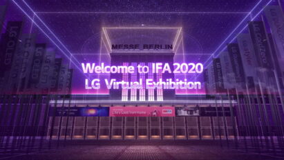 A screenshot from the welcoming video on LG’s IFA 2020 information portal, which relays important up-to-date information on its virtual exhibition