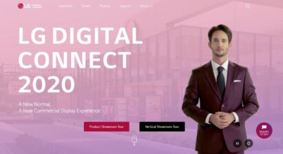 The home page of the LG Digital Connect 2020 Virtual Showroom’s online gateway