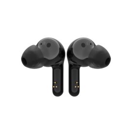 A pair of TONE Free FN6 earbuds in Stylish Black facing the opposite direction