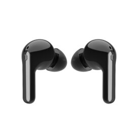 A pair of TONE Free FN7 earbuds in Stylish Black facing each other