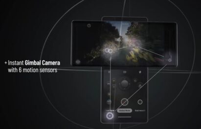 LG WING comes with a Gimbal Motion Camera that utilizes six motion sensors for smooth and steady videos