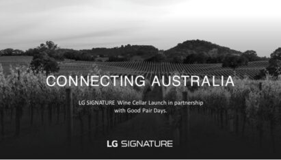 A promotional image showing an Australian vineyard to celebrate LG SIGNATURE’s Connecting Australia campaign with Good Pair Days