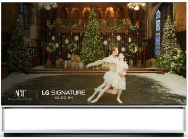 An up-close shot of LG SIGNATURE OLED 8K TV playing the special highlights video of the American Ballet Theater’s portrayal of The Nutcracker