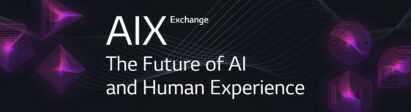 Banner for the AIX Exchange's digital report titled 'The Future of AI and Human Experience'