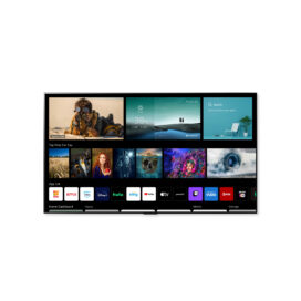 Screenshot of LG webOS’s New Home screen which provides an overview of the most frequently used apps, content and useful features for easier access