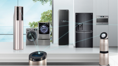 LG’s home appliances working together to provide a secure, convenient and entertaining living environment.