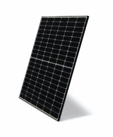 Sample image of LG NeON H solar panel – Cells arrayed on a black panel