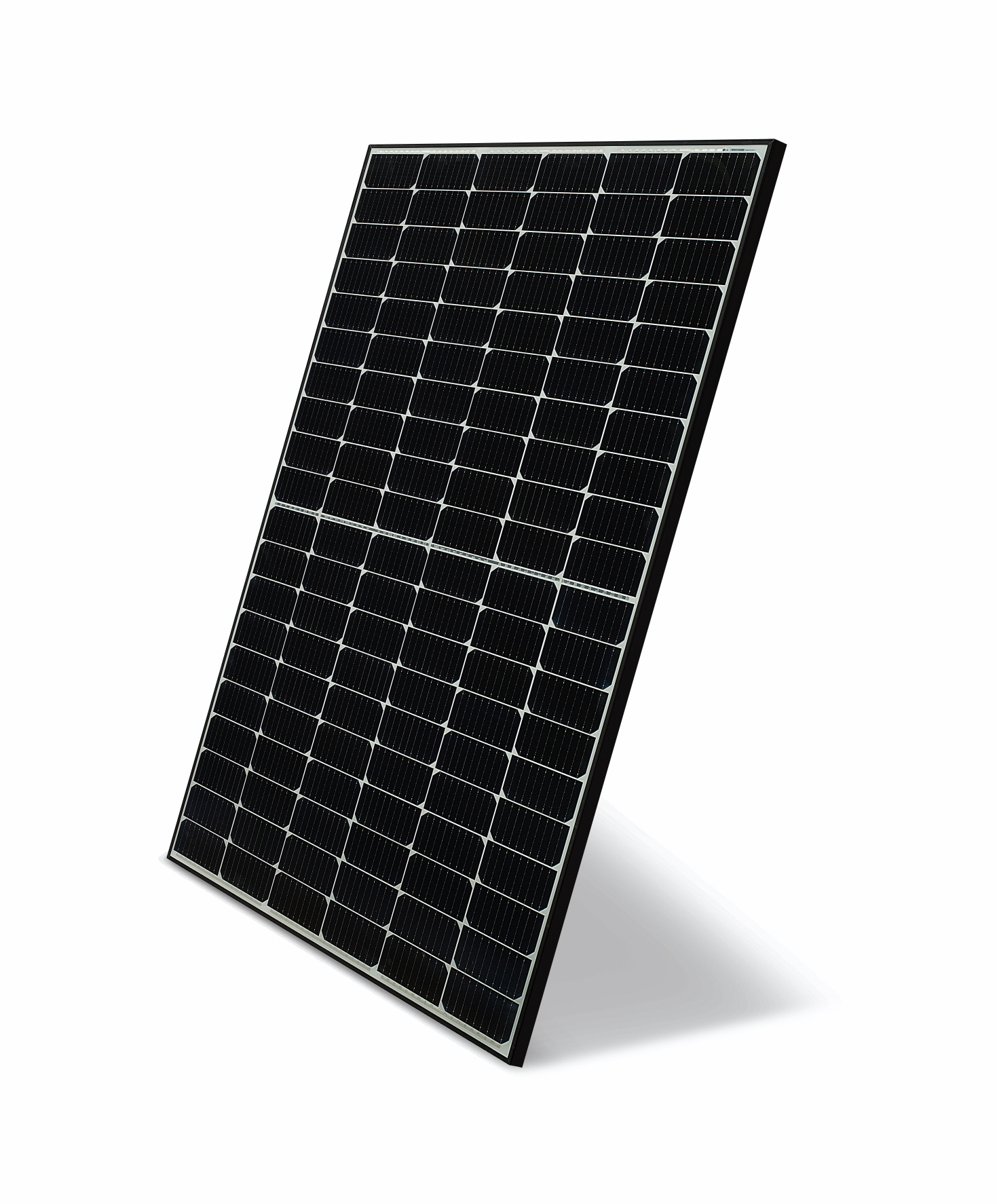 Sample image of LG NeON H solar panel – Cells arrayed on a black panel
