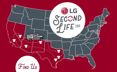 A map of the US showing where The Second Life Campaign tour will be taking place