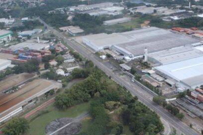 A shot overlooking LG's Manaus plant in Brazil from high up