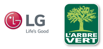 The logos of LG Electronics and L’Arbre Vert