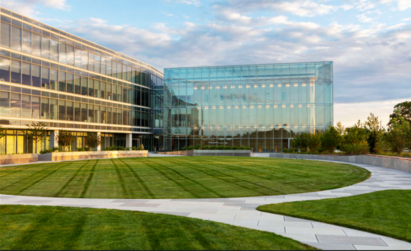 A closer look at the buildings within the LG North American headquarters campus in New Jersey