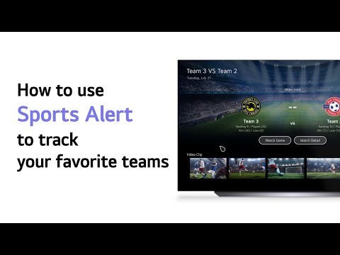 A screenshot from LG's YouTube video which explains ‘How to use Sports Alert to track your favorite teams’ using an LG TV.