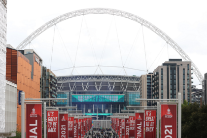 The mesh screen image at the main entrance