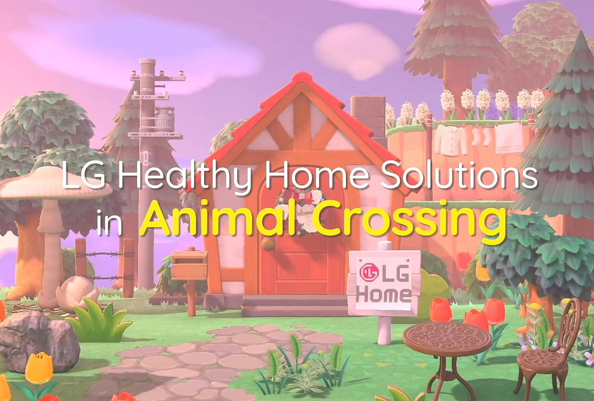 A photo of the LG Home Island landscape in the game ‘Animal Crossing the Horizon’.