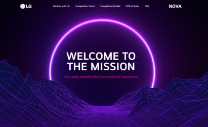 A screenshot of the LG NOVA Global Challenge website's homepage.