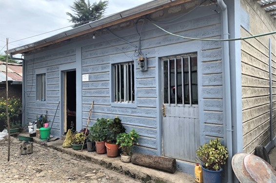 A new concrete home built through LG’s Life’s Good: Hope Village campaign in Ethiopia.