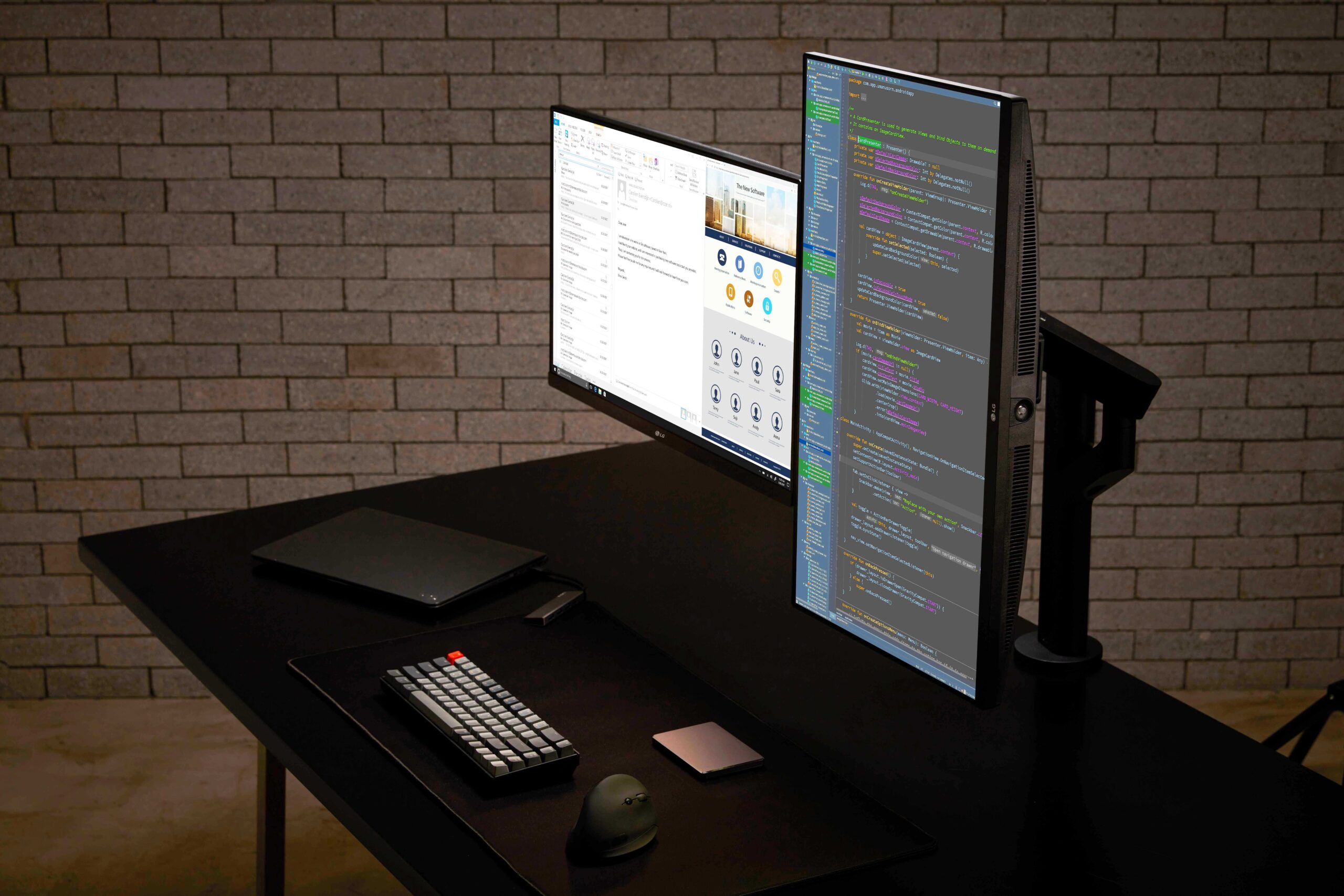 Ergo with two displays setting