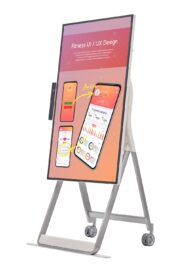 One:Quick Flex with a vertical display setup on a movable stand