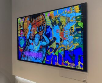 Jisbar’s ‘Sport’ artwork displayed on LG OLED TV at the LG OLED Gallery in Paris.
