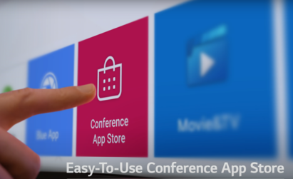 A close-up of the conference app store icon on One:Quick Work’s display.