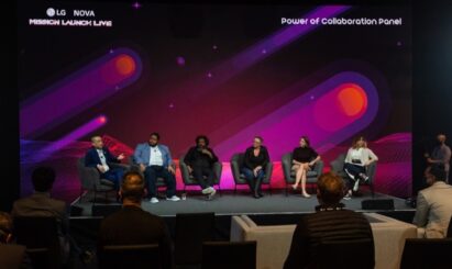 The Mission Launch Live panel having a discussion on stage.