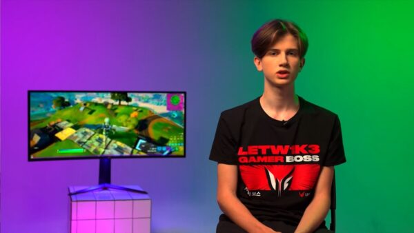 Fortnite gamer Mark Letw1k3 Danilov during a teaser video for Gamer Boss.