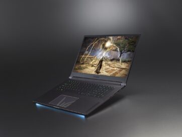 LG UltraGear gaming laptop – dark background