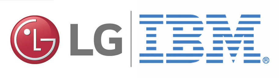 Official logos of LG Electronics and IBM