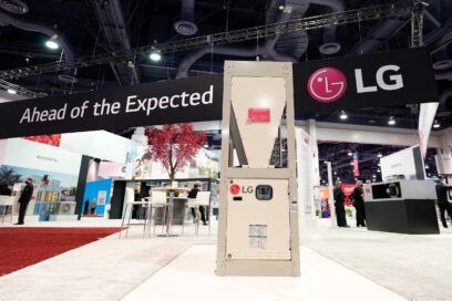 LG's HVAC appliance displayed at AHR Expo for visitors to check out