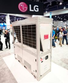 LG HVAC appliance displayed at AHR Expo
