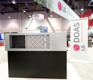 LG's HVAC appliance displayed at LG booth