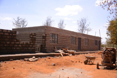 Ongoing construction at Mbombo Primary School