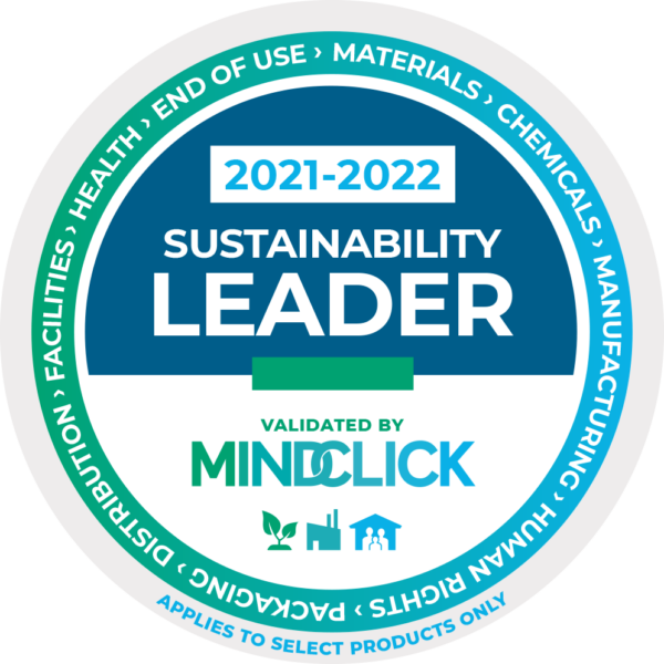 The 'Sustainability Leader' status badge given to products with a high MSAP Rating.