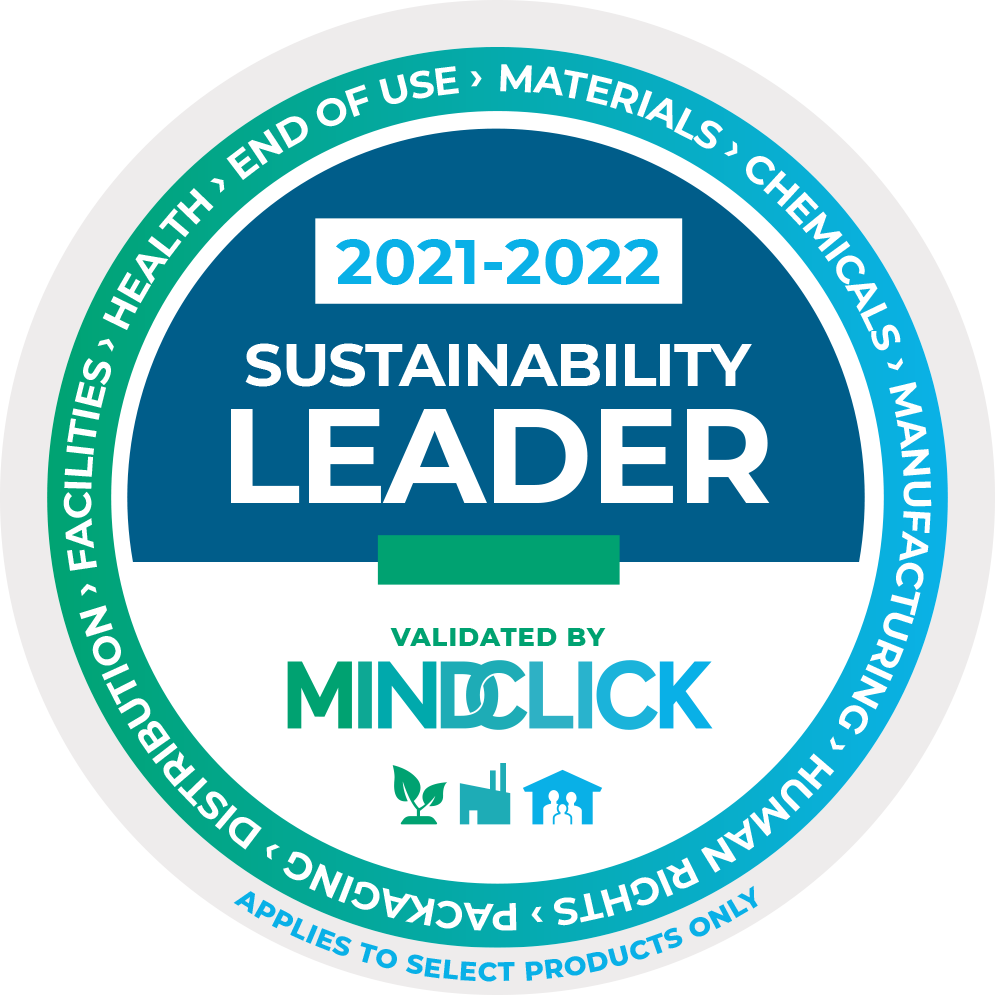 The 'Sustainability Leader' status badge given to products with a high MSAP Rating.