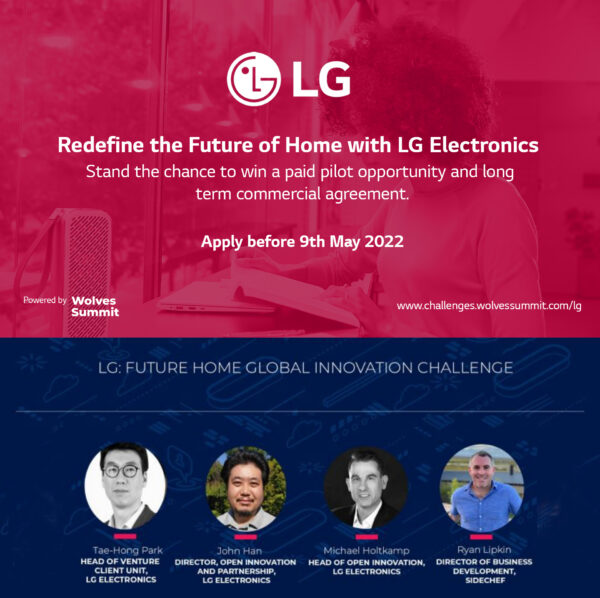 The poster image of ‘LG Future Home Global Innovation Challenge’ at ‘Alpha Wolves Summit’ in Warsaw, Poland.